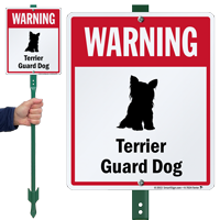 Warning Terrier Guard Dog LawnBoss™ Signs