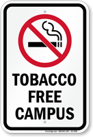 Tobacco Free Campus No Smoking Sign