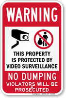 Violators Will Be Prosecuted No Dumping Sign