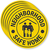 Neighborhood Safe Home Label (with Graphic)