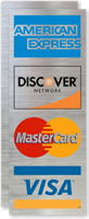 American Express, Discover Network, MasterCard, Visa Logo Decal