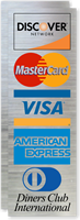 Discover Network, MasterCard, Visa, American Express Logo Decal