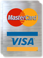 MasterCard Visa Logo Glass Decal