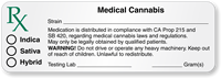 California Rx Medical Cannabis Strain Label with Blanks