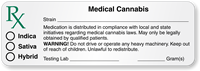 Rx Medical Cannabis Strain with Blanks Label