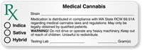Washington Rx Medical Cannabis Strain Label with Blanks