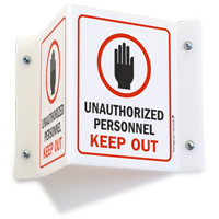 Unauthorized Personnel Keep Out (with graphic) Sign