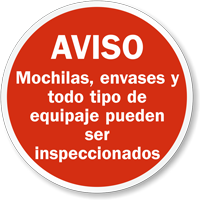 Spanish Inspection Sign