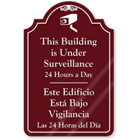 Building Is Under Surveillance ShowCase Sign