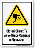 Closed Circuit TV Surveillance Cameras Sign