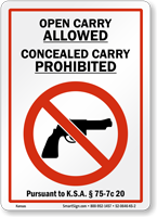 Kansas Gun Control Law Sign