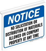 Notice No Solicitation Distribution Materials Allowed Sign