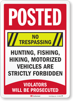 No Trespassing Violators Will Be Prosecuted Posted Sign