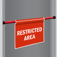 Restricted Area Door Barricade Sign