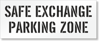Safe Exchange Parking Zone Stencil