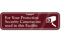 Security Camera with Graphic ShowCase™ Wall Sign