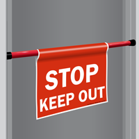 Stop Keep Out Door Barricade Sign