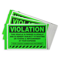 Violation Vehicle Parked Illegally Booting Sticker