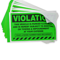 Violation Vehicle Parked Illegally Booting Sticker