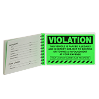 Violation Vehicle Parked Illegally Booting Sticker