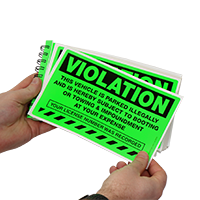 Violation Vehicle Parked Illegally Booting Sticker