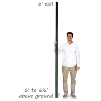 Standard U-Channel Sign Post - 8' tall
