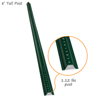 Standard U-Channel Sign Post - 8' tall