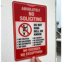 No soliciting sign for house