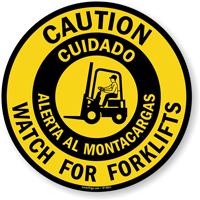 Bilingual Floor Safety Sign